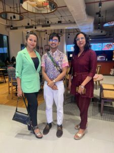 A picture of Kaveri Banikya, Palash Borah and Sneha Goel.