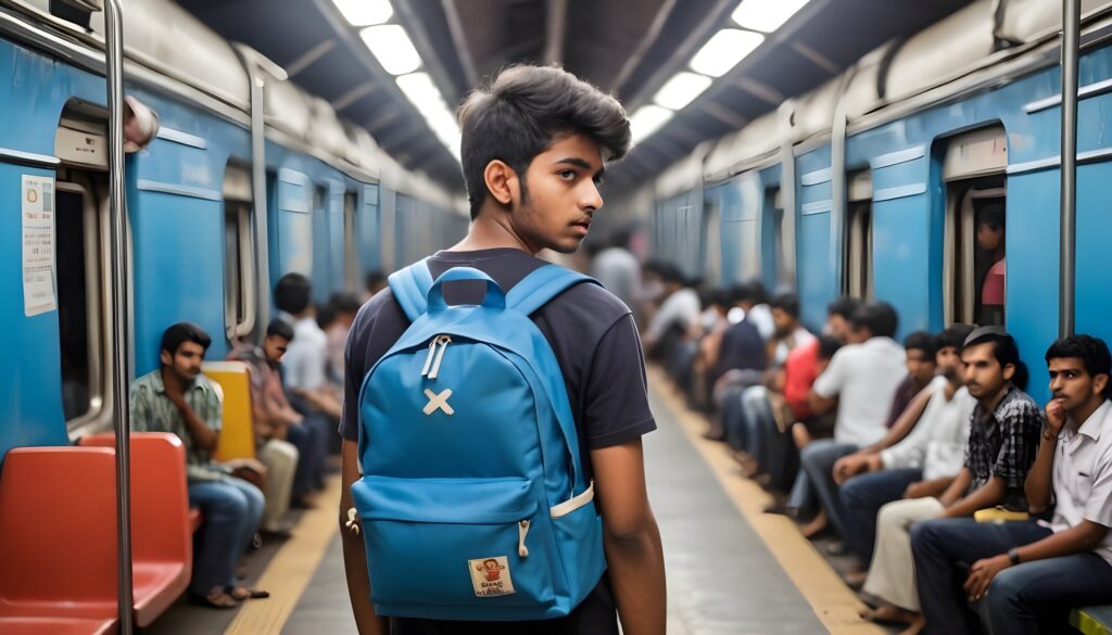19 years old boy in Mumbai's local train